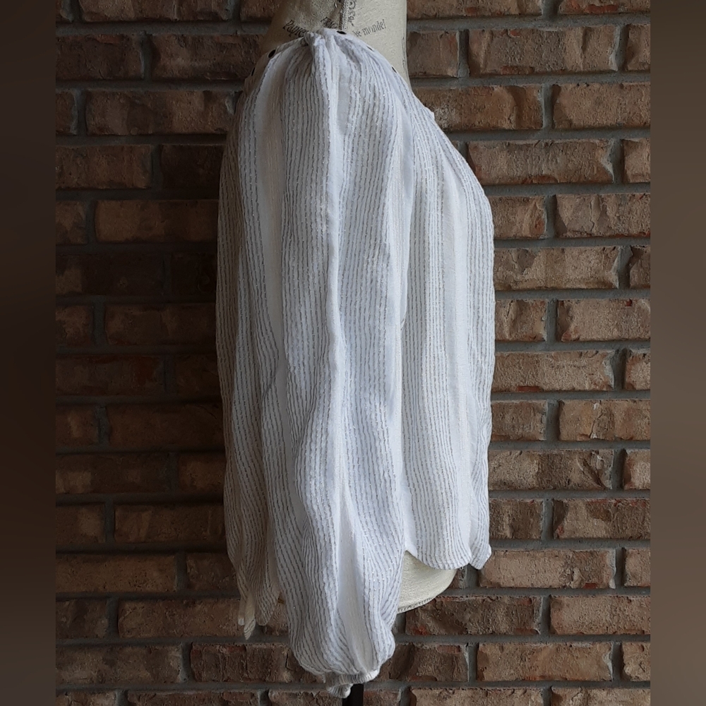 Free People Against All Odds Grommet Boho Blouse Sz XS Oversized. - Picture 6 of 11